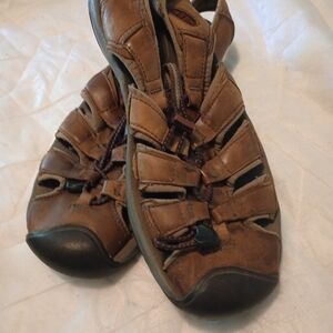 Keen Brown Leather Sandals Mens 10
